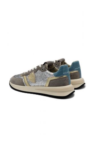 Baskets glitters bleu et argent PHILIPPE MODEL | Marine