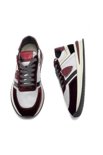 Baskets bordeaux et argenté PHILIPPE MODEL | Marine