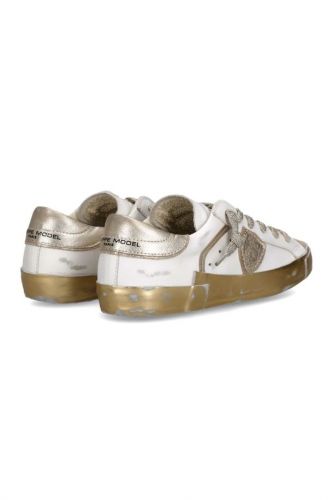 Philippe Model basket bas Blanc femmes (Basses semelle vintage  - PARIS VMM1 blanc/or) - Marine | Much more than shoes
