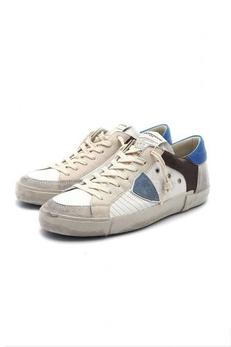 Baskets en cuir blanc & bleu PHILIPPE MODEL | Marine