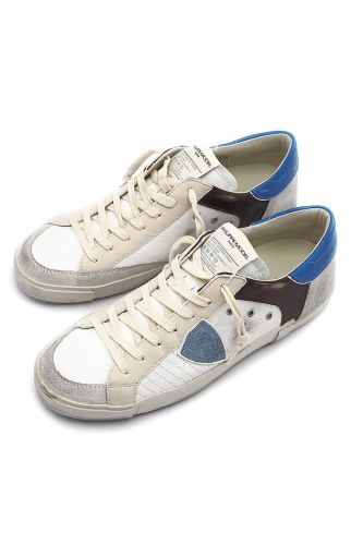 Baskets en cuir blanc & bleu PHILIPPE MODEL | Marine