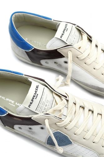 Baskets en cuir blanc & bleu PHILIPPE MODEL | Marine