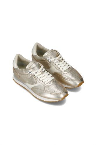Philippe Model basket bas Or femmes (Runner semelle fine - BELLEVILLE M001 or) - Marine | Much more than shoes