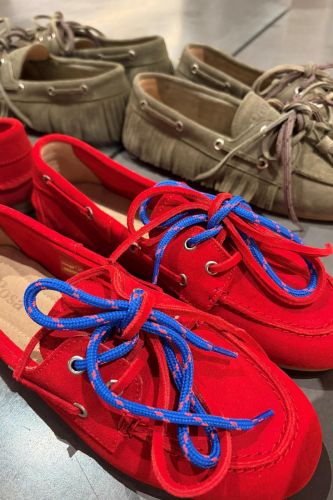 Posa loafers Rouge femmes (boatloafer rouge ferrari - BOATLOAFER daim rouge) - Marine | Much more than shoes