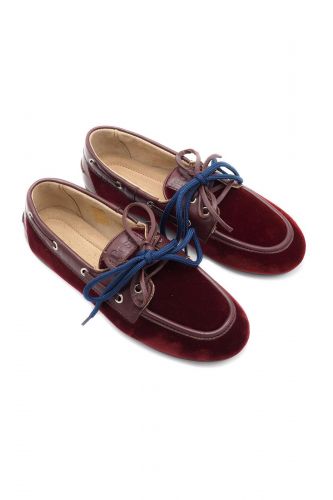 Boat shoes velours bordeaux POSA | MARINE Auvelais