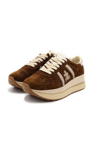 Baskets Beth à maxi semelle brune effet craquelé PREMIATA | MARINE Auvelais