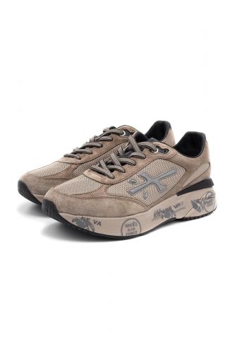 Basket bas MOERUN en nubuck et toile beige PREMIATA | MARINE AUvelais 