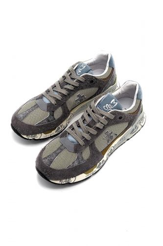 Baskets en nubuk beige et gris PREMIATA | Marine