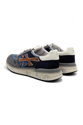 Premiata basket bas Bleu hommes (bleu délavé et brique - MICK 7215N bleu délavé & briqu) - Marine | Much more than shoes