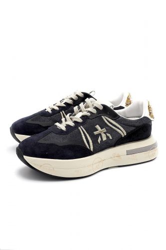 Premiata basket bas Bleu femmes (Bleu perles oeil  - CASSIE 7000) - Marine | Much more than shoes