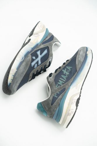 Baskets en daim bleu marine et bleu pétrole PREMIATA | Marine