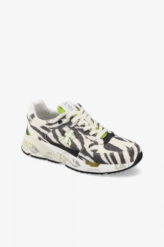 Premiata basket bas Beige femmes (découpe devant - MASE 7394 zebra) - Marine | Much more than shoes