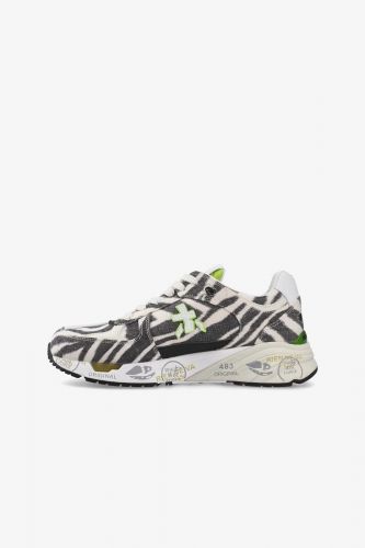 Premiata basket bas Beige femmes (découpe devant - MASE 7394 zebra) - Marine | Much more than shoes