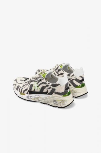 Premiata basket bas Beige femmes (découpe devant - MASE 7394 zebra) - Marine | Much more than shoes