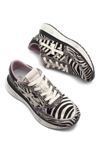 Baskets bas zebré PREMIATA | Marine