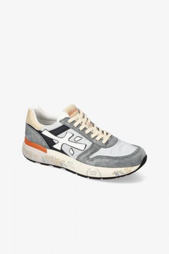 Premiata basket bas Gris hommes (gris bleuté & orange - MICK 7245 gris/orange) - Marine | Much more than shoes