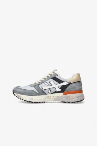 Premiata basket bas Gris hommes (gris bleuté & orange - MICK 7245 gris/orange) - Marine | Much more than shoes