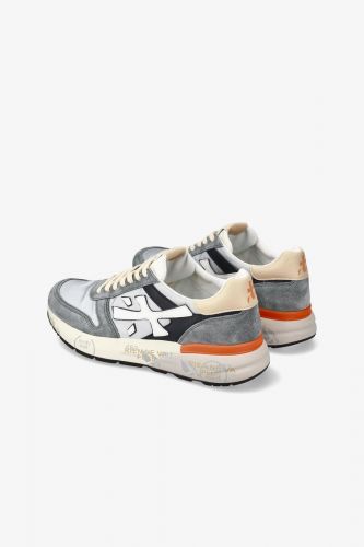 Premiata basket bas Gris hommes (gris bleuté & orange - MICK 7245 gris/orange) - Marine | Much more than shoes