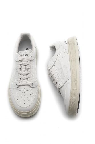 Baskets en cuir blanc PREMIATA | Marine