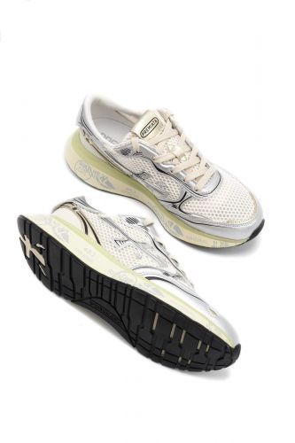 Baskets blanches & silver PREMIATA | Marine