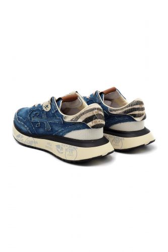 Premiata basket bas Bleu femmes (New semelle - LAURYN 8182 denim) - Marine | Much more than shoes
