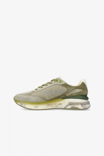 Premiata basket bas Vert hommes (new semelle sauge unie - MOERUN 7303 vert sauge) - Marine | Much more than shoes