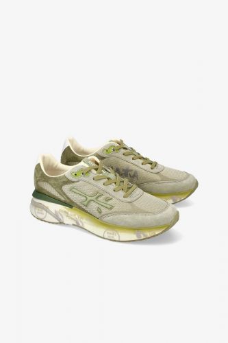 Premiata basket bas Vert hommes (new semelle sauge unie - MOERUN 7303 vert sauge) - Marine | Much more than shoes