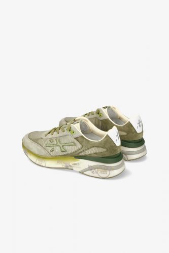 Premiata basket bas Vert hommes (new semelle sauge unie - MOERUN 7303 vert sauge) - Marine | Much more than shoes