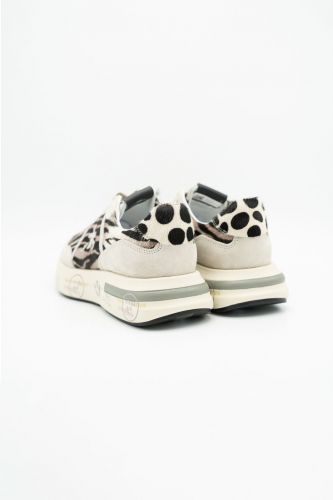 Baskets bas à motifs zèbre noir & blanc PREMIATA | Marine