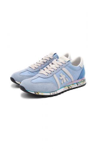 Premiata basket bas Ciel femmes (semelle crantée - LUCY 8144 baby blue) - Marine | Much more than shoes