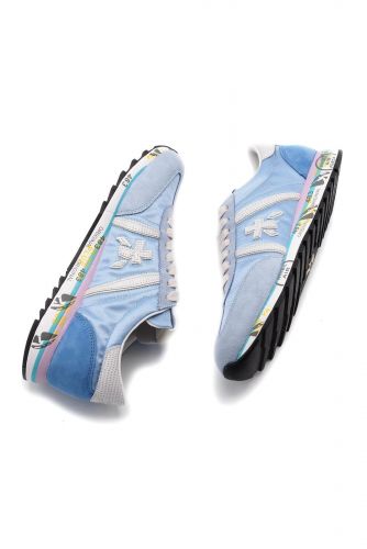 Premiata basket bas Ciel femmes (semelle crantée - LUCY 8144 baby blue) - Marine | Much more than shoes