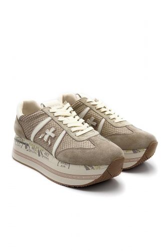 Baskets en nubuk beige PREMIATA | Marine