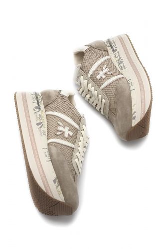 Baskets en nubuk beige PREMIATA | Marine