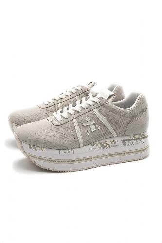 Baskets peau de serpent beige PREMIATA | Marine