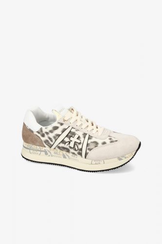 Premiata basket bas Léo femmes (semelle medium animals - CONNIE 7362 leo) - Marine | Much more than shoes