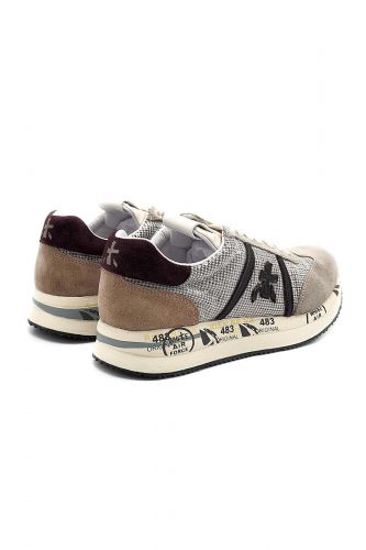Baskets en nubuk damier noir & blanc PREMIATA | Marine