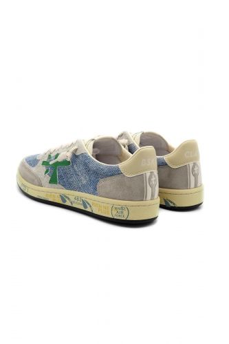 Baskets en denim et logo vert PREMIATA | Marine