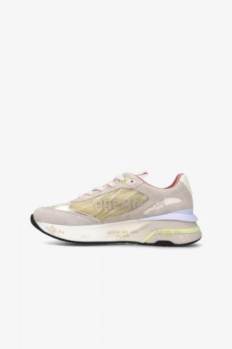 Premiata basket bas Or femmes (semelle run dorée - MOERUN 7363 or) - Marine | Much more than shoes