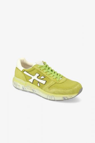 Premiata basket bas Jaune hommes (toute lime unie - MICK 7248 lime) - Marine | Much more than shoes