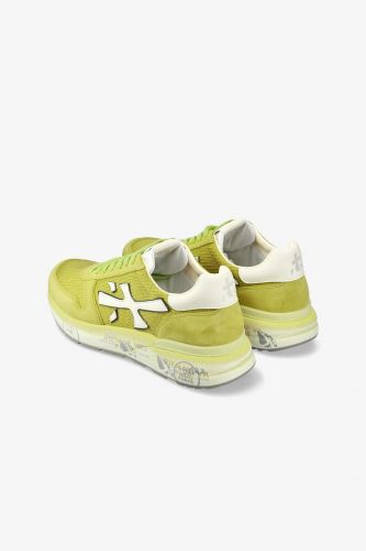 Premiata basket bas Jaune hommes (toute lime unie - MICK 7248 lime) - Marine | Much more than shoes