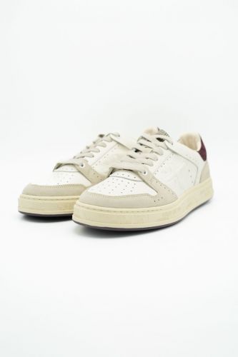 Baskets en cuir blanc et détails bordeaux PREMIATA | Marine