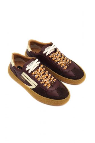 Baskets bordeaux à logo écru PURAAI | Marine