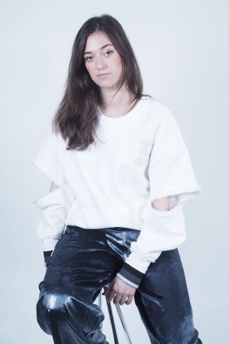 R by MI sweat  Blanc