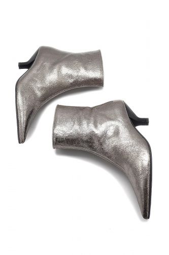 Boots en acier métalisé kitten heel LOLA CRUZ | Marine