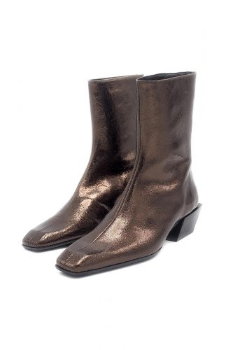 Boots bronze métalisé bout carré LOLA CRUZ | Marine