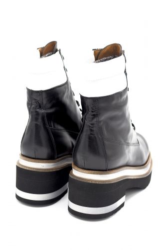 RAS bottine Noir femmes (RAS-Bottine lacet - 5770 Bottine noire + blanc) - Marine | Much more than shoes