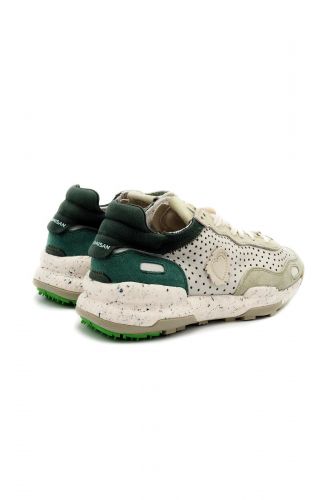 Baskets perforés vert & beige SATORISAN | Marine