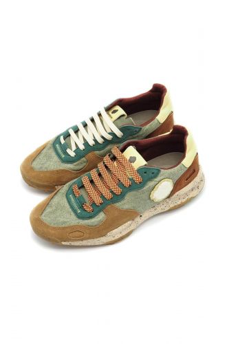 Satorisan basket bas Multicolor hommes (Basket cool vert/brun multi - CHACRONA Marshland M) - Marine | Much more than shoes