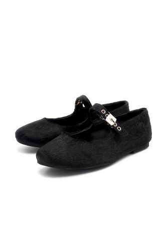 Ballerines en poil noir SCHOLL | Marine