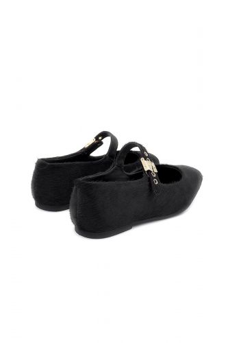 Ballerines en poil noir SCHOLL | Marine